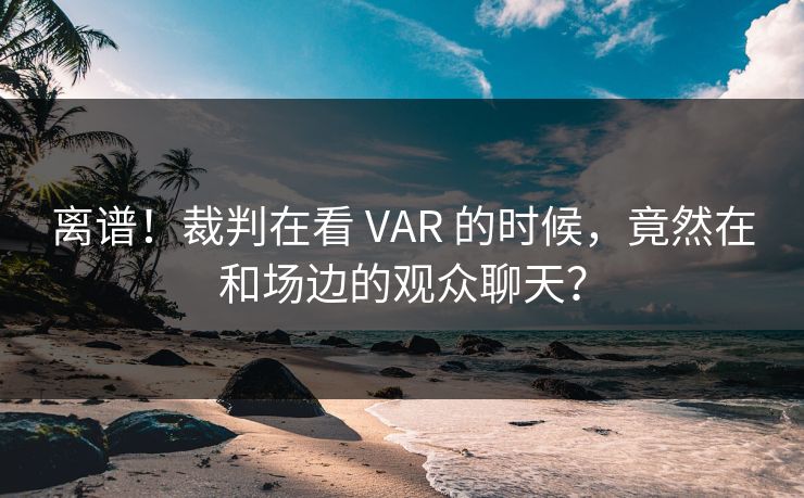 离谱！裁判在看 VAR 的时候，竟然在和场边的观众聊天？